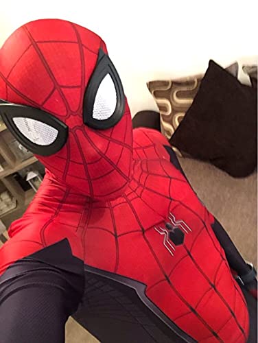 Ktimor Disfraz unisex de hombre araña, muy restaurado, rico en tamaño, Marvel Avengers Far From Home, disfraz de Spiderman de lujo, para niños y adultos, vestidos de Halloween