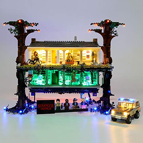 La Iluminación LED Fijó Compatible con Lego 75810, Juego De Luces De Bricolaje para Stranger Things El Revés Bloque De Construcción, Accesorios De Juguete (Único Conjunto De Luz)