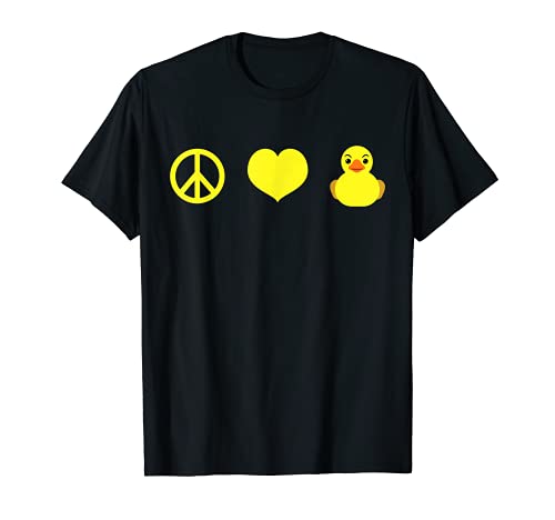 La paz. El amor. Pato de Goma Patito de Goma Quack Camiseta