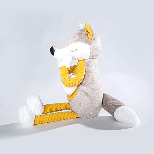 LAARNT Juguetes De Peluche Zorro Amarillo Suave Y Confortable Almohada para Dormir Cojines De Sofá Juguetes De Moda Decoración única 30CM