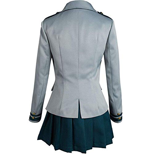 LACKINGONE Boku no Hero Academia My Hero Academia Tsuyu Uniforme Escolar Traje de Cosplay para Mujer Chicas Dama, Gris(M)