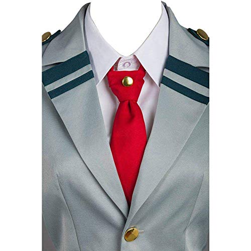 LACKINGONE Boku no Hero Academia My Hero Academia Tsuyu Uniforme Escolar Traje de Cosplay para Mujer Chicas Dama, Gris(M)