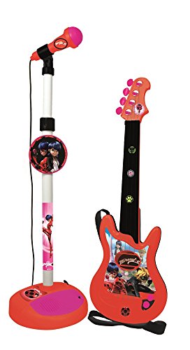 Ladybug- Miraculous: Tales of Ladybug & Cat Noir Zag Micro y Guitarra, 34 x 18 x 72 cm (Claudio Reig 2675)