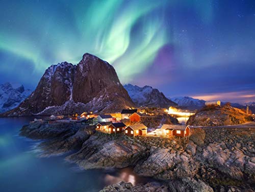 Lais Puzzle Aurora Boreal / Aurora Boreal en Las Islas Lofoten, Noruega 1000 Piezas