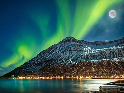 Lais Puzzle Aurora Boreal sobre Seydisfjordur, Islandia 1000 Piezas