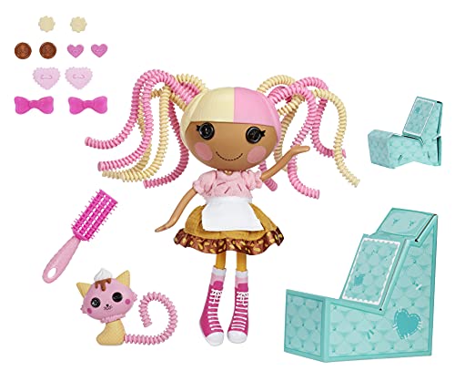 Lalaloopsy Silly Hair Muñeca Scoop Wafflecone de 33cm con Gatito-Temática de helado-Pelo multicolor y 11 accesorios-Caja reutilizable como salón de belleza-Edad: 3-103 años, color (576938C3)