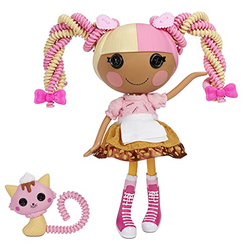 Lalaloopsy Silly Hair Muñeca Scoop Wafflecone de 33cm con Gatito-Temática de helado-Pelo multicolor y 11 accesorios-Caja reutilizable como salón de belleza-Edad: 3-103 años, color (576938C3)