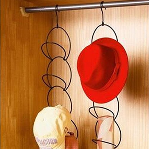 LanLan Creative Multicapa Bufanda Baseball Cap Sombrero Titulaire Rack Organizador de Almacenamiento Puerta Armario Percha