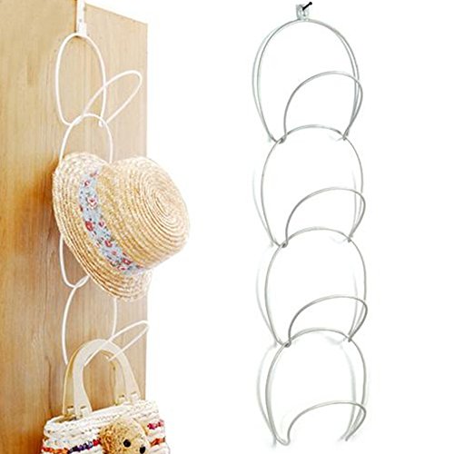 LanLan Creative Multicapa Bufanda Baseball Cap Sombrero Titulaire Rack Organizador de Almacenamiento Puerta Armario Percha