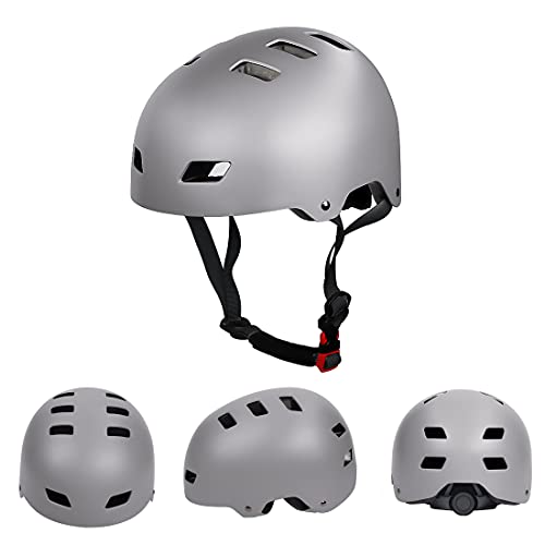 LANOVAGEAR Casco Skate,Casco Bicicleta con CE Certifiacdo,Unisex Adultos Jovenes Ninos Casco patinete para Ciclismo Skate Patinaje Skateboard