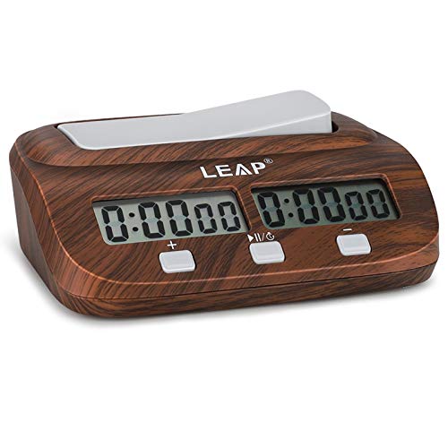 LEAP Reloj de Ajedrez Electrónico, Digital Multifuncional Pantalla Reloj de Ajedrez Profesional, Chess Ajedrez para Niños Temporizador Electrónica Junta Juego Ajedrez Competición