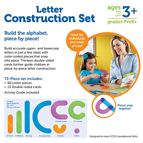 Learning Resources- Set de Actividades para la construcción de Letras, Color (LER8555)