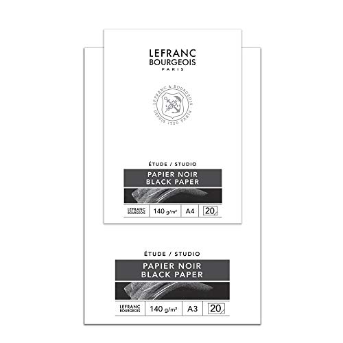 Lefranc Bourgeois Bloc Papel Negro, DIN A3