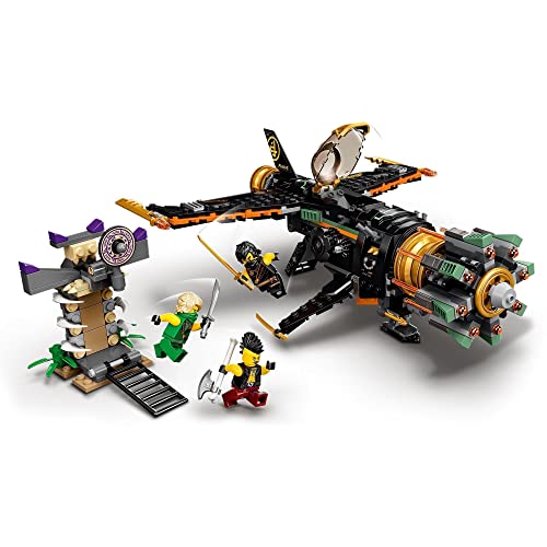 Lego  71736 Ninjago Legacy Destructor De Roca, Avión De Juguete con Prisión Y Mini Figura Dorada Coleccionable +  71745 Ninjago Chopper De La Jungla De Lloyd Juguete De Construcción