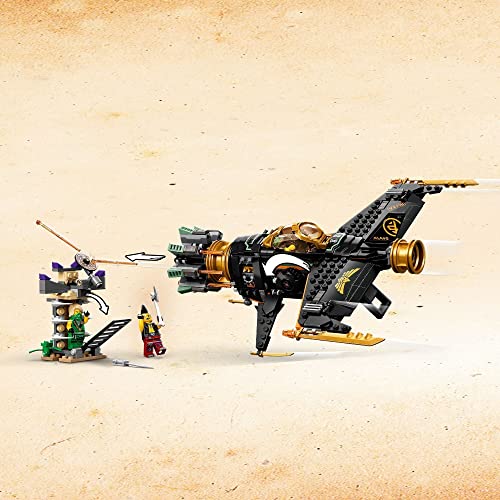 Lego  71736 Ninjago Legacy Destructor De Roca, Avión De Juguete con Prisión Y Mini Figura Dorada Coleccionable +  71745 Ninjago Chopper De La Jungla De Lloyd Juguete De Construcción