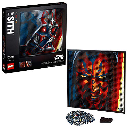 LEGO Art Star Wars El Sith 31200 Creative Sith Lord Kit de construcción, una pieza elegante para adultos que aman los proyectos de arte mental o los señores oscuros del Sith, nuevo 2020 (3406 piezas)