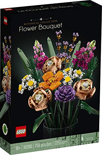 LEGO Flower Bouquet 10280 - Kit de construcción para ramo de flores y proyecto creativo único para adultos, nuevo 2021 (756 piezas)