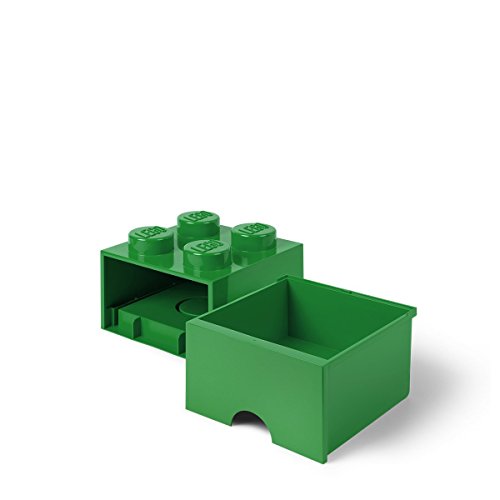 LEGO Ladrillo de almacenamiento con 1 cajón, color verde oscuro