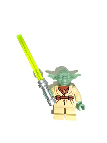 LEGO Star Wars - Figura de Jedi Meister Yoda (del Kit 4502) con Espada láser cromada Antigua versión