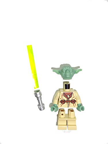 LEGO Star Wars - Figura de Jedi Meister Yoda (del Kit 4502) con Espada láser cromada Antigua versión