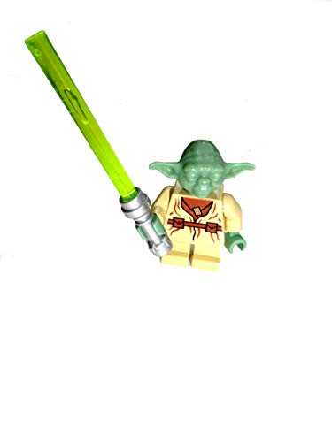 LEGO Star Wars - Figura de Jedi Meister Yoda (del Kit 4502) con Espada láser cromada Antigua versión