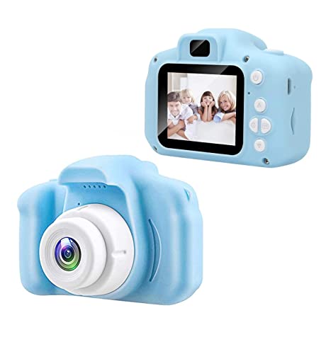 Lerkely Camara para Niños, Niños Cámara Digital, 2 Pulgadas 1080P Tarjeta de 32GB TF, Regalos Ideales para Niños Niñas de 3-12 Años (Azul)