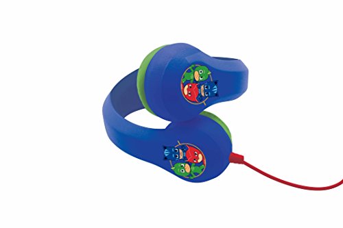 LEXIBOOK-Pijamasks-Auriculares Irrompibles, Cascos Audio, a Partir de 3 años HP018PJM, Color Azul, 18.5 x 18.5 x 7 cm