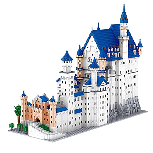 LGH 11810 Piezas Mini Nano Bricks Conjunto de construcción Modular de Castillo alemán Europeo, Arquitectura Nuevo Modelo de Castillo de Piedra de Cisne Bloques de construcción, Regalo para niños