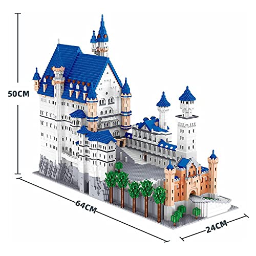 LGH 11810 Piezas Mini Nano Bricks Conjunto de construcción Modular de Castillo alemán Europeo, Arquitectura Nuevo Modelo de Castillo de Piedra de Cisne Bloques de construcción, Regalo para niños