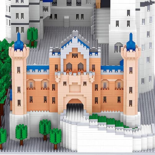 LGH 11810 Piezas Mini Nano Bricks Conjunto de construcción Modular de Castillo alemán Europeo, Arquitectura Nuevo Modelo de Castillo de Piedra de Cisne Bloques de construcción, Regalo para niños