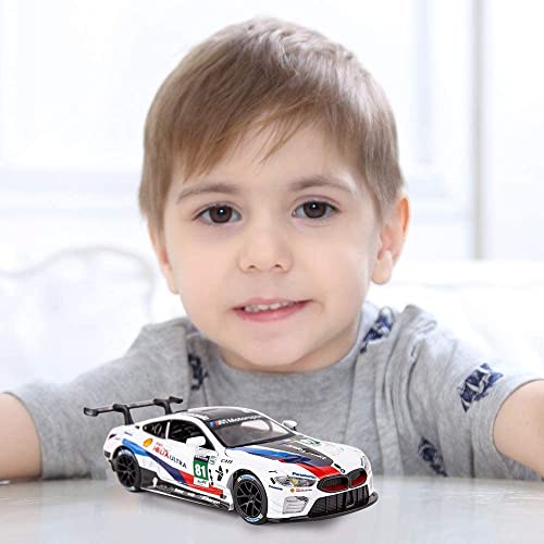 LGWJY M8 GTE # 81 Coche de Juguete de aleación a Escala 1:32 con Sonido y luz, Modelos de Coches de fundición a presión, Coches de Juguete para niñas y niños, niños, Amigos, Juguetes, cumpleaños,