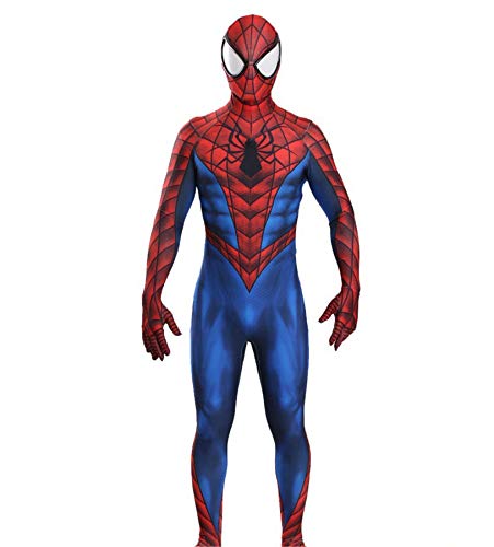 LGYCB Partes del Tema del Hombre araña de Cosplay del Traje de superhéroe Body película de rol Patrón Spider Mono Bodies Navidad Escenario de Funcionamiento Siameses Ropa,Spiderman-Kids S(115~125cm)