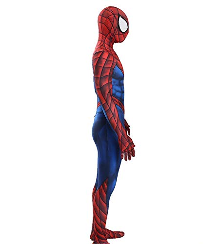 LGYCB Partes del Tema del Hombre araña de Cosplay del Traje de superhéroe Body película de rol Patrón Spider Mono Bodies Navidad Escenario de Funcionamiento Siameses Ropa,Spiderman-Kids S(115~125cm)