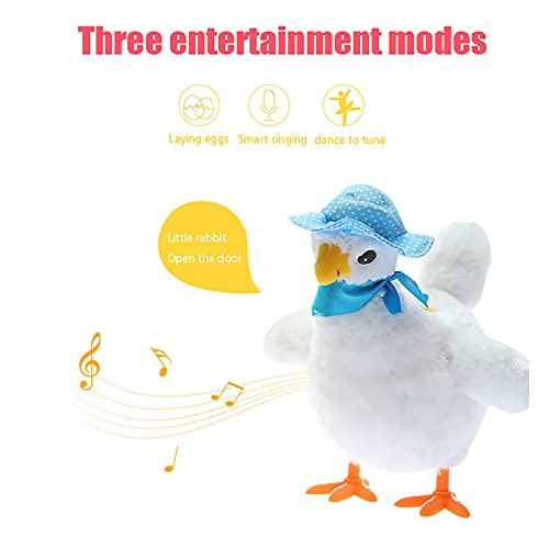 LHZMD Preciosos Juguetes De Peluche De Gallina De Pollo - Niños Musicales De Dibujos Animados Gallina De Gallina Poniendo Huevos Juguete Cantando Columpio Regalos Muñeca