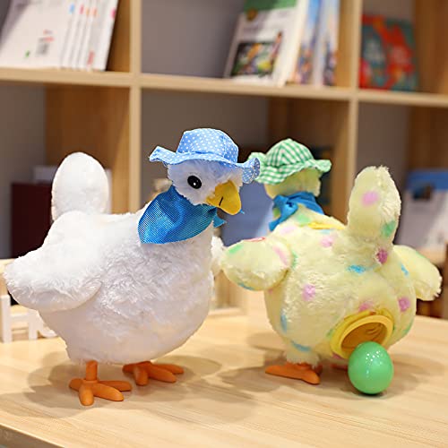 LHZMD Preciosos Juguetes De Peluche De Gallina De Pollo - Niños Musicales De Dibujos Animados Gallina De Gallina Poniendo Huevos Juguete Cantando Columpio Regalos Muñeca