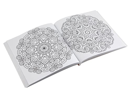 Libro para colorear con 80 diseños diferentes de mandala. Alivia el estrés y la relajación para adultos pintando con bonitos mandalas en A4.