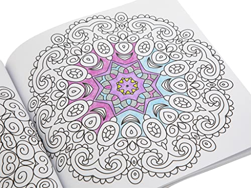 Libro para colorear con 80 diseños diferentes de mandala. Alivia el estrés y la relajación para adultos pintando con bonitos mandalas en A4.