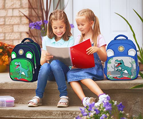 lilibaby Mochilas Infantiles, Mochila para Niños para Niños Pequeños/Niñas de 3-7 Años Infantil para Niños Primaria Pequeña Guardería Linda Mochila Preescolar Dinosaurios Mochila (Azul-S)