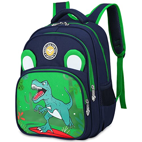 lilibaby Mochilas Infantiles, Mochila para Niños para Niños Pequeños/Niñas de 3-7 Años Infantil para Niños Primaria Pequeña Guardería Linda Mochila Preescolar Dinosaurios Mochila (Azul-S)