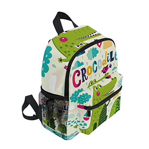 Lindo cocodrilo animal mochila para niña niño preescolar bolsa de viaje mini mochila de viaje de la escuela primaria estudiantes bolsa de libro