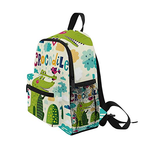 Lindo cocodrilo animal mochila para niña niño preescolar bolsa de viaje mini mochila de viaje de la escuela primaria estudiantes bolsa de libro