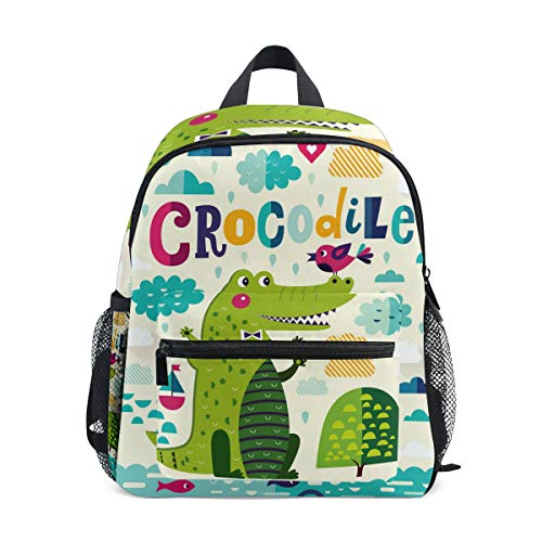 Lindo cocodrilo animal mochila para niña niño preescolar bolsa de viaje mini mochila de viaje de la escuela primaria estudiantes bolsa de libro