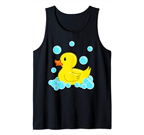 Lindo Pato Amarillo Duckie Juguetes De Baño De Goma Patito Camiseta sin Mangas