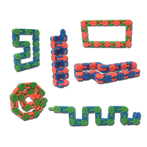 Links Wacky Tracks Snap and Click Toys, Finger Sensory Toys, Snake Puzzles para alivio del estrés, Twist and Shape ToysRandom Color