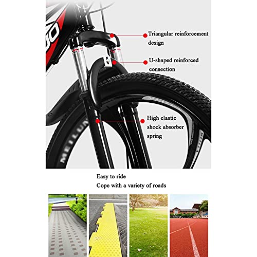 LiRuiPengBJ Bicicleta para niños Bicicleta de Montaña de 26 Pulgadas Marco de Acero de Aluminio De 21 Velocidades para Jóvenes Adultos con Amortiguadores Bicicleta de Montaña para Hombre y Mujer