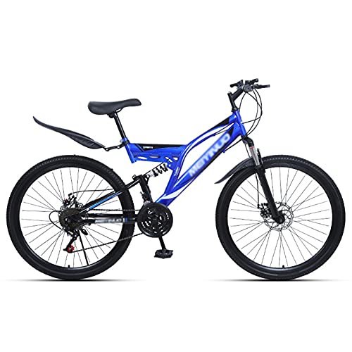 LiRuiPengBJ Bicicleta para niños Bicicleta de Montaña de 26 Pulgadas Marco de Acero de Aluminio De 21 Velocidades para Jóvenes Adultos con Amortiguadores Bicicleta de Montaña para Hombre y Mujer