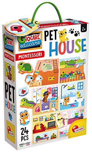 Lisciani - Montessori - La casita de los animales - Juego Educativo preescolar para niños a partir de 3 años (80120)