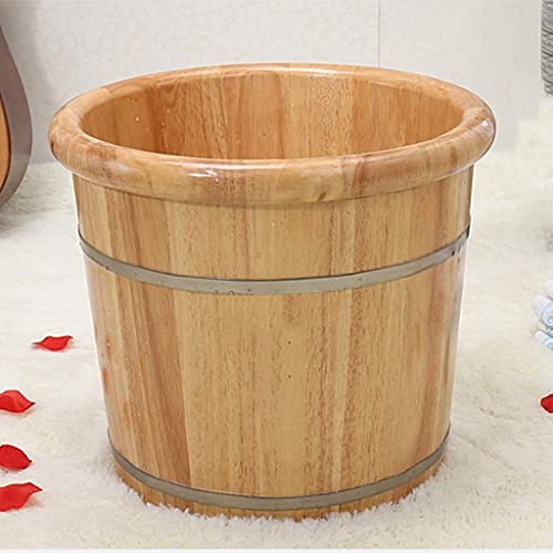 Lishiguli Barril de baño de pies Baño de pies Bañera/Cuenca de pie Cubo de madera Cuentas de pie Cubo de madera Barril Bañera de roble Spa, Sauna, Remojo, Lavabo de hogar