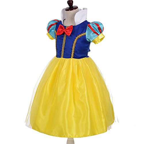 Lito Angels Vestido Disfraz de Princesa Blancanieves para Niñas Talla 5-6 años Estilo B