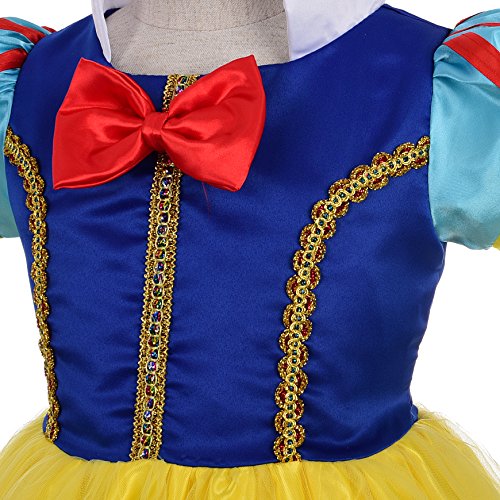 Lito Angels Vestido Disfraz de Princesa Blancanieves para Niñas Talla 5-6 años Estilo B